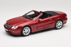 Mercedes SL 500 R230 Red Metallic Piiratud Väljaanne Norev 1:18 183841 Metall