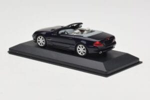 Mercedes SL500 R129 Dark Blue Metallic Minichamps 1:43 SL001 Metall - pilt 3/4