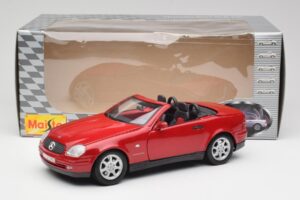 Mercedes SLK 230 R170 Punane Maisto 1:18 56023 Metall - pilt 9/9