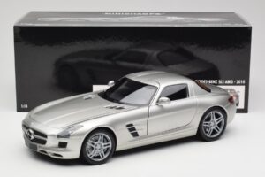 Mercedes SLS AMG C197 Matt Hõbedane Minichamps 1:18 100039029 Metall - pilt 8/8
