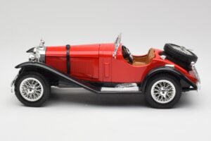 Mercedes SSK Punane & Must Bburago 1:18 3009-M1 Metall - pilt 3/6