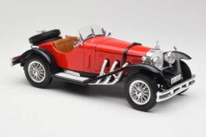 Mercedes SSK Punane & Must Bburago 1:18 3009-M1 Metall - pilt 4/6