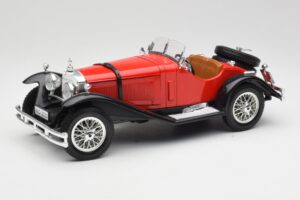 Mercedes SSK Punane & Must Bburago 1:18 3009-M1 Metall