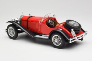 Mercedes SSK Punane & Must Bburago 1:18 3009-M1 Metall - pilt 5/6