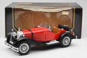 Mercedes SSK Punane & Must Bburago 1:18 3009-M1 Metall - pilt 6/6