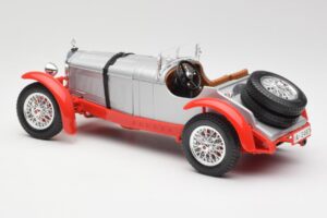 Mercedes SSK Hõbedane & Punane Bburago 1:18 3009-M2 Metall - pilt 5/6