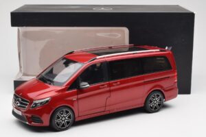 Mercedes V-Class W447 Designo Hyacinth Punane Metallik Norev 1:18 B66004166 Metall - pilt 7/7
