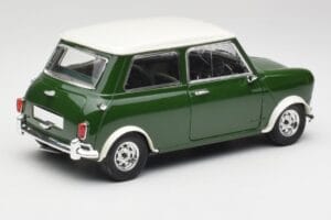 Mini Cooper S British Racing Roheline & Old English Valge Solido 1:18 8021 Metall - pilt 3/8