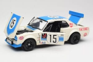 Nissan Skyline 2000GT-R KPGC10 #15 K. Takahashi Nissan Works JTCC 1972 Kyosho 1:18 08122B Metall - pilt 2/8