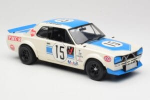 Nissan Skyline 2000GT-R KPGC10 #15 K. Takahashi Nissan Works JTCC 1972 Kyosho 1:18 08122B Metall - pilt 6/8