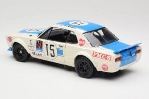 Nissan Skyline 2000GT-R KPGC10 #15 K. Takahashi Nissan Works JTCC 1972 Kyosho 1:18 08122B Metall - pilt 7/8