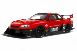 Nissan Skyline ER34 LB Super Silhouette Active Red GT Spirit 1:18 GT570 Vaik