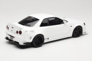 Nissan Skyline GT-R BNR34 by KRC Pearl White Otto 1:18 OT1135 Vaik - pilt 2/6