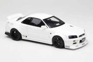 Nissan Skyline GT-R BNR34 by KRC Pearl White Otto 1:18 OT1135 Vaik - pilt 4/6