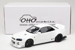 Nissan Skyline GT-R BNR34 by KRC Pearl White Otto 1:18 OT1135 Vaik - pilt 6/6