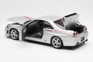 Nissan Skyline GT-R R33 R-Tune Hõbedane AUTOart 1:18 77326 Metall - pilt 5/8