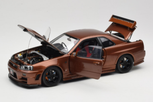 Nissan Skyline GT-R R34 Customized Metallic Bronze MotorHelix 1:18 M83414 Metall - pilt 2/8