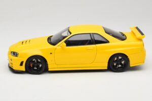 Nissan Skyline GT-R R34 Customized Version Kollane MotorHelix 1:18 M83412 Metall - pilt 4/8