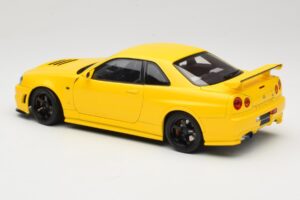 Nissan Skyline GT-R R34 Customized Version Kollane MotorHelix 1:18 M83412 Metall - pilt 7/8
