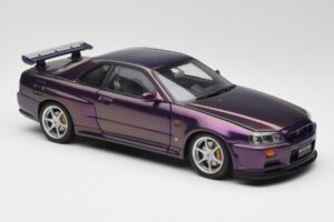 Nissan Skyline GT-R R34 V-Spec Midnight Lilla AUTOart 1:18 77305 Metall - pilt 6/8