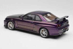 Nissan Skyline GT-R R34 V-Spec Midnight Lilla AUTOart 1:18 77305 Metall - pilt 7/8