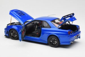 Nissan Skyline GT-R R34 NISMO Z-Tune Bayside Sinine AUTOart 1:18 77354 Komposiit - pilt 5/8