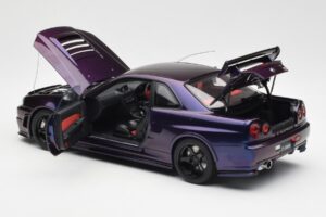 Nissan Skyline GT-R R34 NISMO Z-Tune Midnight Lilla III AUTOart 1:18 77464 Komposiit - pilt 5/8