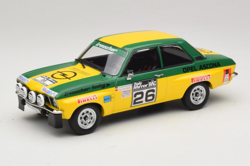 Opel Ascona A #26 W. Rohrl / J. Berger RAC Rally 1973 MCG 1:18 MCG18346R Metall