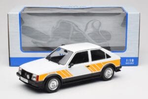 Opel Kadett D SR Valge Kollase Dekoriga MCG 1:18 MCG18534 Metall - pilt 6/6