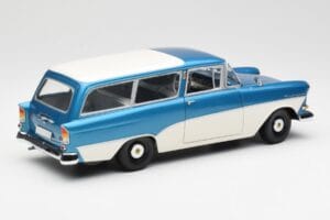 Opel Rekord P1 Caravan Sinine Metallic Minichamps 1:18 180043210 Metall - pilt 3/8
