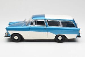 Opel Rekord P1 Caravan Sinine Metallic Minichamps 1:18 180043210 Metall - pilt 4/8
