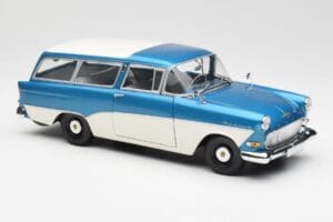 Opel Rekord P1 Caravan Sinine Metallic Minichamps 1:18 180043210 Metall - pilt 6/8