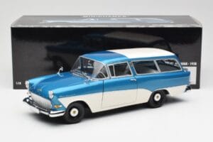 Opel Rekord P1 Caravan Sinine Metallic Minichamps 1:18 180043210 Metall - pilt 8/8