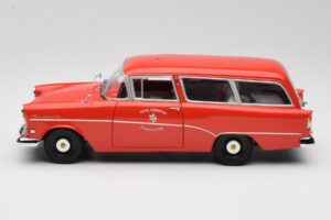 Opel Rekord P1 Caravan Feuerwehr Neuenkirchen Minichamps 1:18 180043291 Metall - pilt 4/8