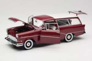Opel Rekord P1 Caravan Punane Minichamps 1:18 180043211 Metall - pilt 2/8