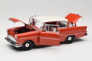 Opel Rekord P1 Punane Minichamps 1:18 180043201 Metall - pilt 2/8