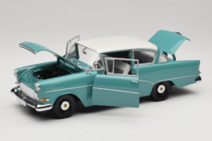 Opel Rekord P1 Türkiissinine Minichamps 1:18 180043200 Metall - pilt 2/8