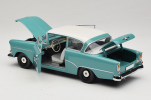 Opel Rekord P1 Türkiissinine Minichamps 1:18 180043200 Metall - pilt 5/8