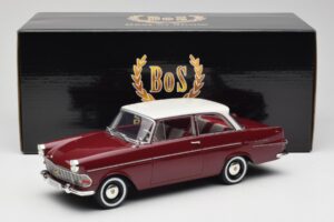 Opel Rekord P2 Tumepunane & Valge BoS Models 1:18 BOS415 Vaik - pilt 6/6