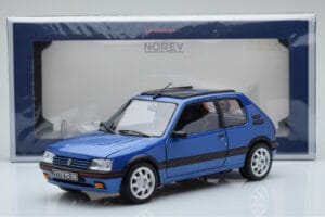 Peugeot 205 GTi 1.9 Katuseaknaga Miami Sinine Norev 1:18 184844 Metall - pilt 8/8