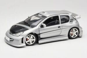 Peugeot 206 MTK Hõbedane Solido 1:18 1817 Metall