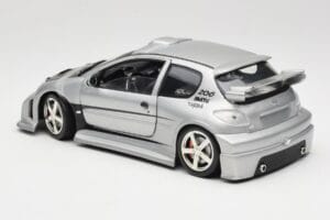 Peugeot 206 MTK Hõbedane Solido 1:18 1817 Metall - pilt 7/8