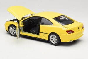 Peugeot 406 Coupe Kollane Gate 1:18 01022 Metall - pilt 5/8