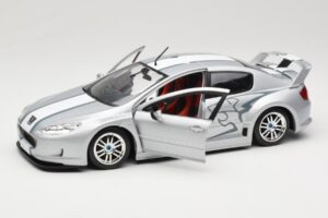 Peugeot 407 Racing Hõbedane Solido 1:18 90642 Metall - pilt 2/8
