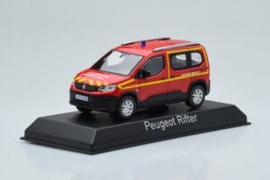 Peugeot Rifter Pompiers Secours Medical Punane Norev 1:43 479070 Metall - pilt 2/4