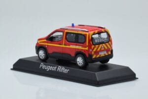 Peugeot Rifter Pompiers Secours Medical Punane Norev 1:43 479070 Metall - pilt 3/4