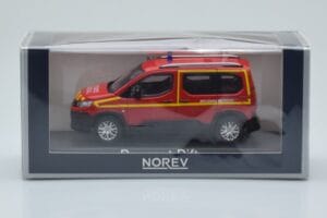 Peugeot Rifter Pompiers Secours Medical Punane Norev 1:43 479070 Metall - pilt 4/4