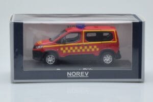 Peugeot Rifter Sapeurs Pompiers Punane Norev 1:43 479071 Metall - pilt 4/4