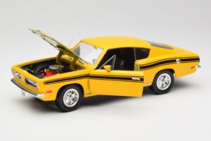 Plymouth Barracuda Kollane Road Legends 1:18 92178 Metall - pilt 2/8
