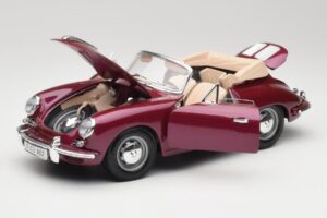 Porsche 356B Kabriolett Baklažaan Bburago 1:18 3021-M4 Metall - pilt 2/8